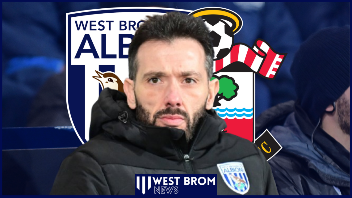 West Brom boss Carlos Corberan Southampton