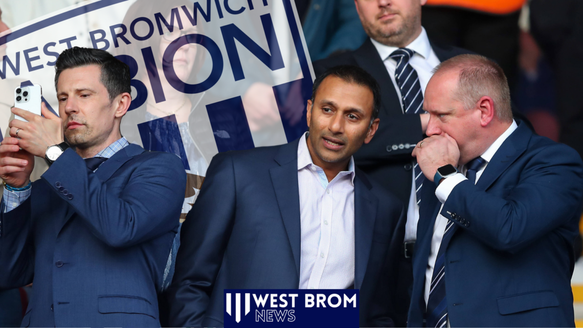 West Brom chiefs Andrew Nestor, Shilen Patel and Mark Miles