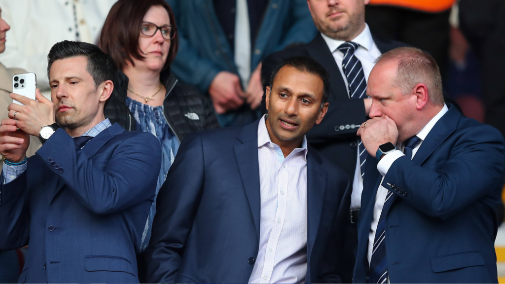 West Brom chiefs Andrew Nestor, Shilen Patel and Mark Miles