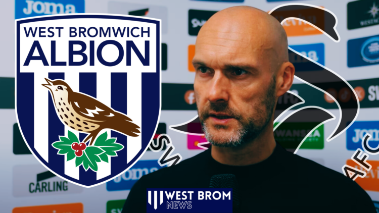West Brom and Swansea badges, Luke Williams