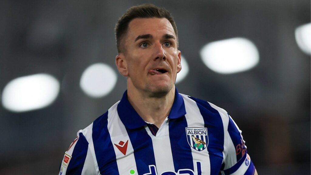 West Brom winger Jed Wallace in action.
