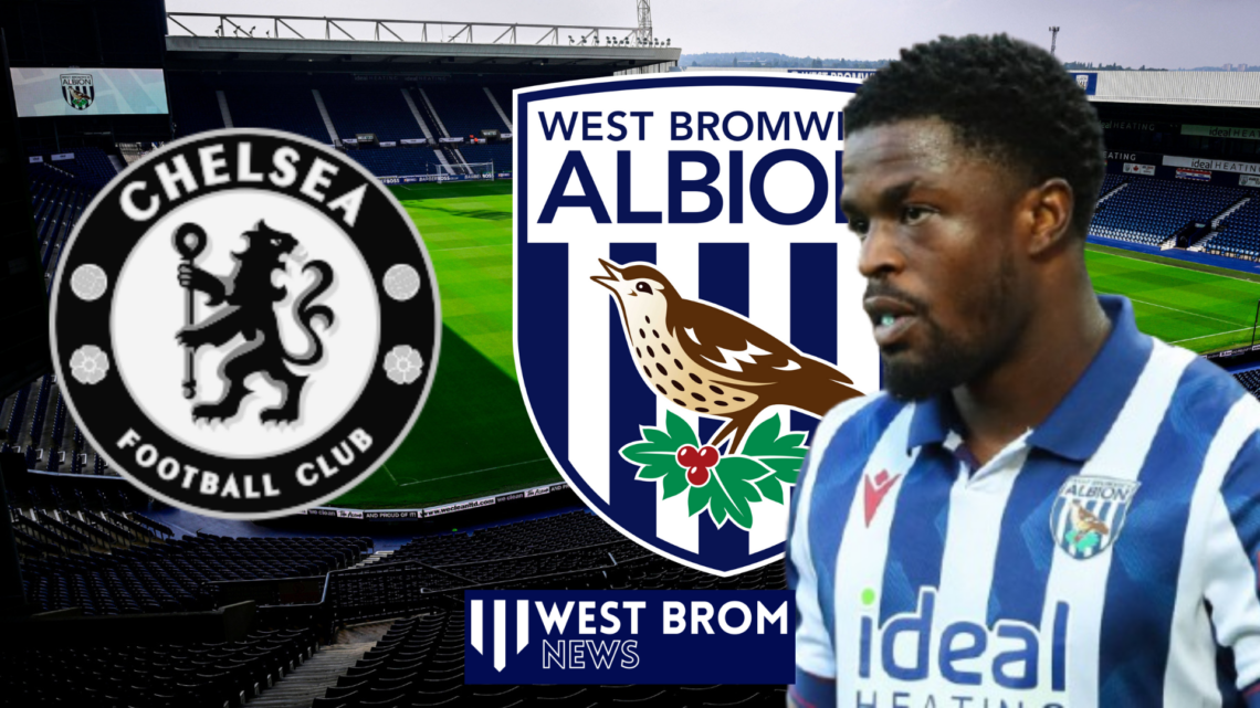 Josh Maja, West Brom badge, Chelsea badge