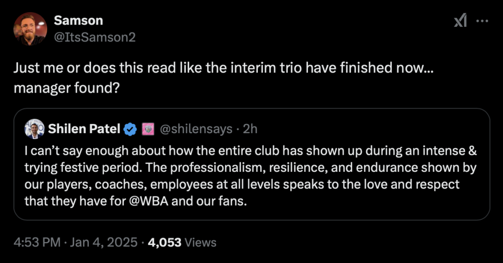 West Brom fan reacts