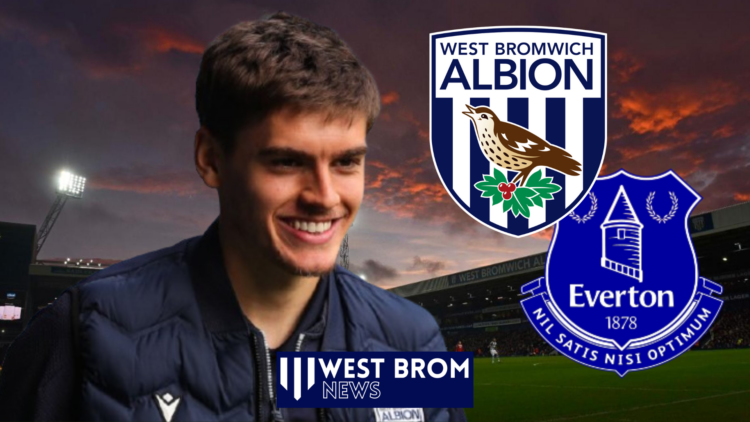 Tom Fellows, West Brom badge, Everton badge