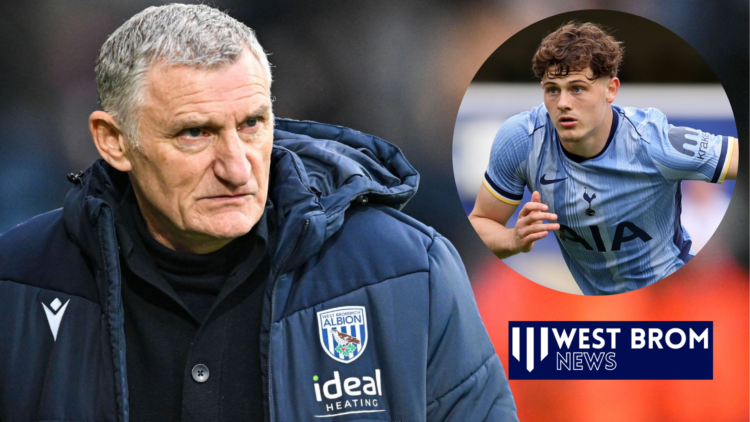 Picture of West Brom manager Tony Mowbray and Will Lankshear.