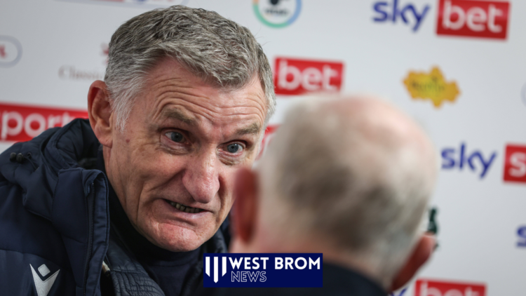 West Brom manager Tony Mowbray