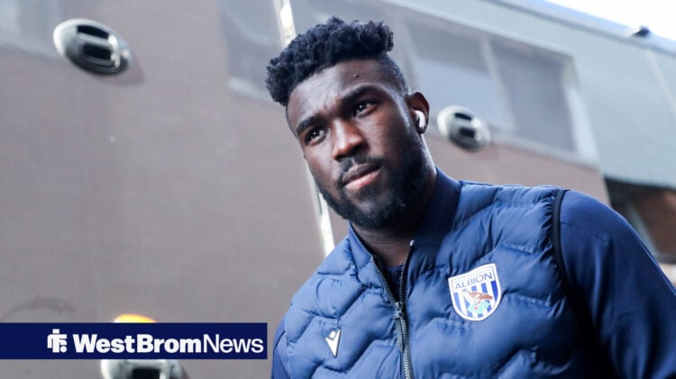 West Brom striker Daryl Dike arriving at a game.