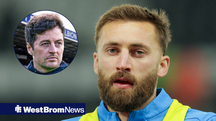 West Brom manager Ryan Mason and Liverpool defender Nat Phillips