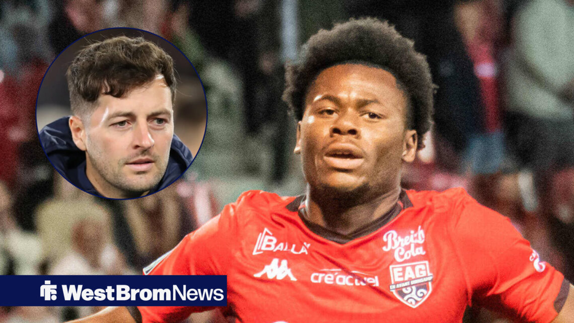 West Brom manager Ryan Mason and Guingamp striker Jacques Siwe