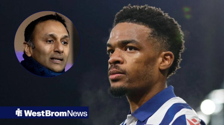 West Brom chief Shilen Patel and Grady Diangana