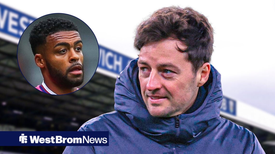 West Brom manager Ryan Mason and Darnell Furlong