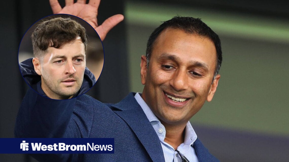 West Brom manager Ryan Mason and Shilen Patel