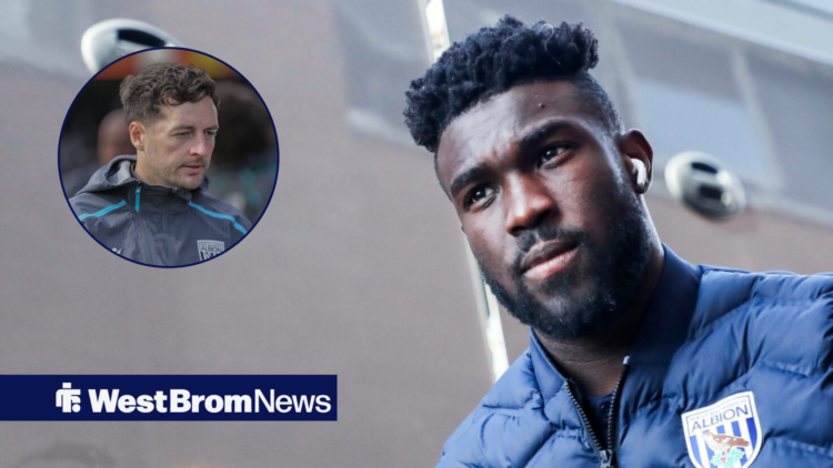 An image of Daryl Dike with a circular inset of Ryan Mason.