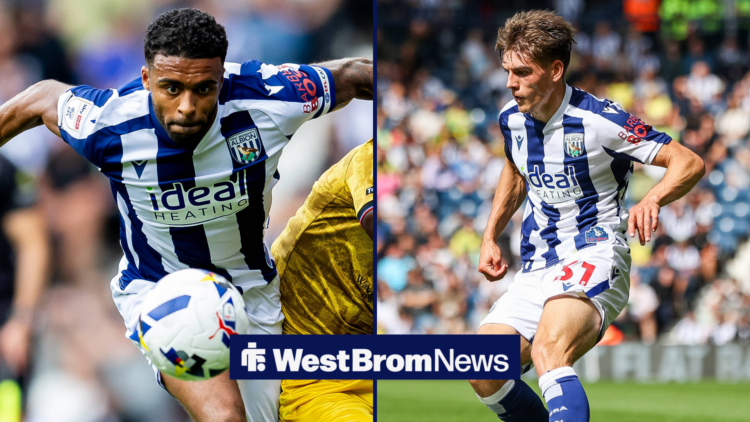 Darnell Furlong and Tom Fellows in action for West Brom