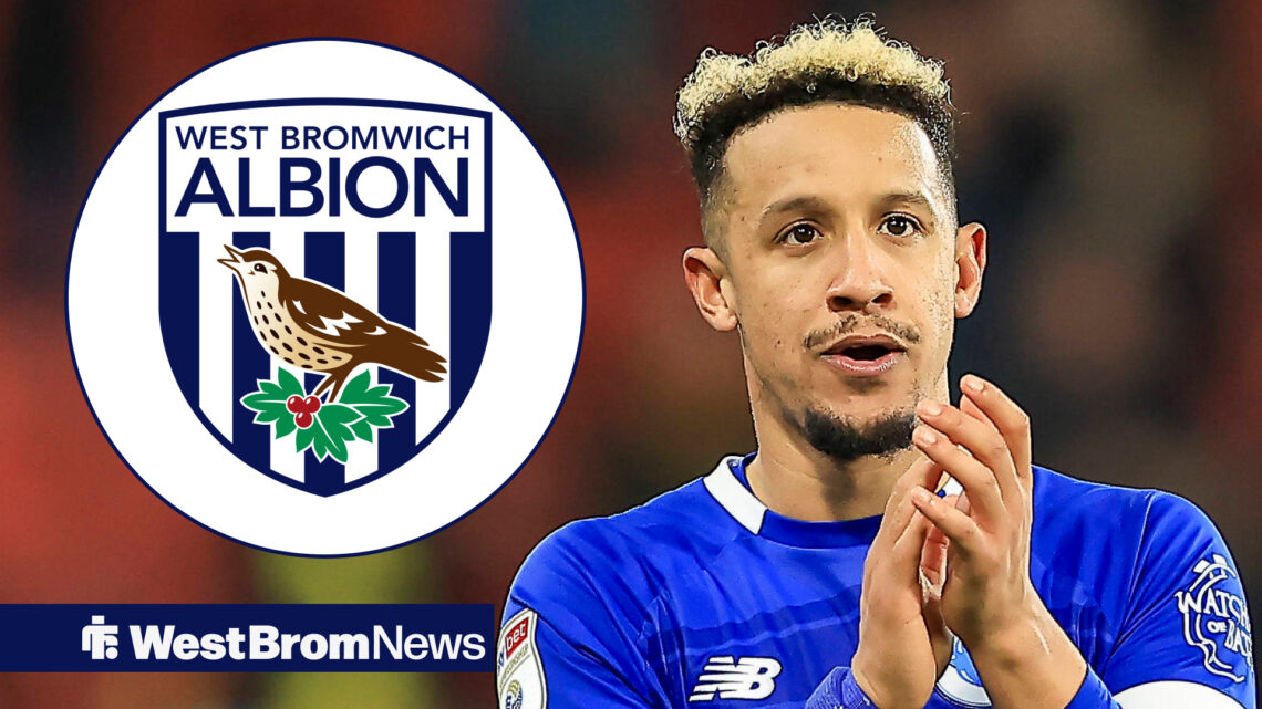Ex-West Brom striker Callum Robinson applauds while in action for Cardiff City.