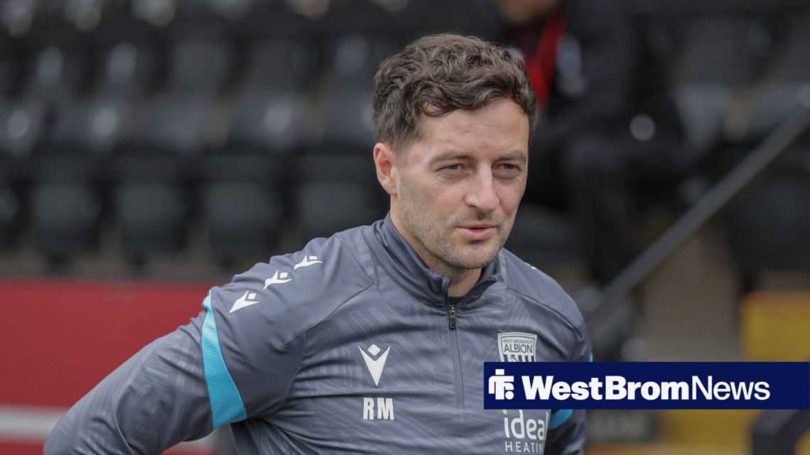 West Brom manager Ryan Mason in deep thought