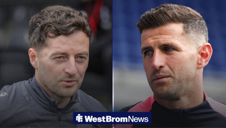 Ryan Mason and John Mousinho side-by-side looking on