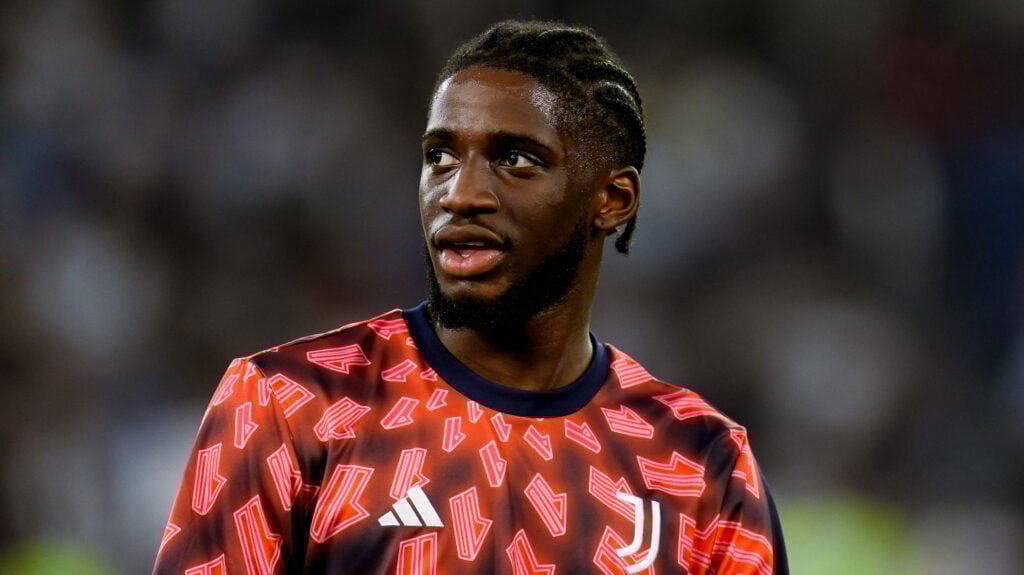 West Brom target Samuel Iling-Junior glancing into the crowd during his time at Juventus.
