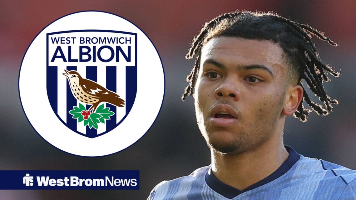 Dane Scarlett playing for Tottenham with West Brom badge