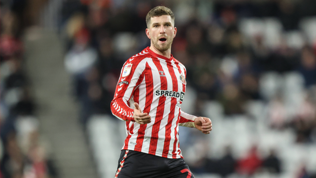 West Brom defender Chris Mepham in action for his previous club Sunderland.