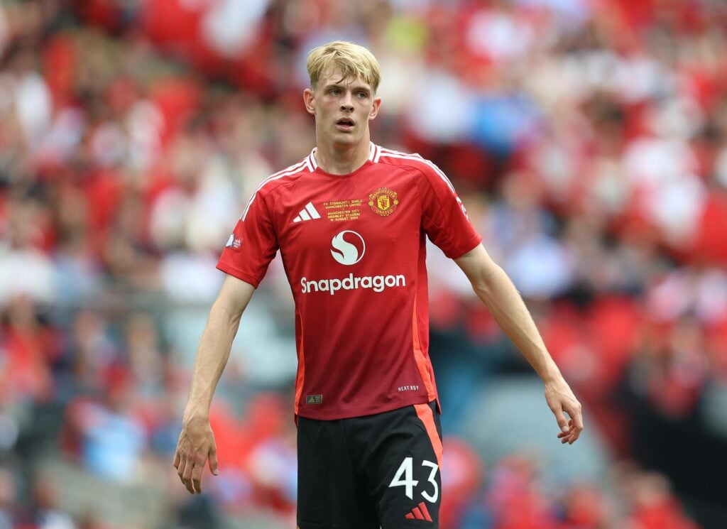 Toby Collyer in his Manchester United kit.