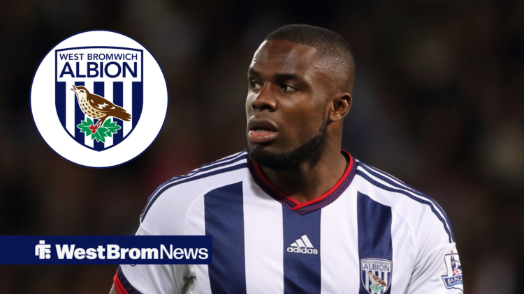 West Brom logo and Victor Anichebe