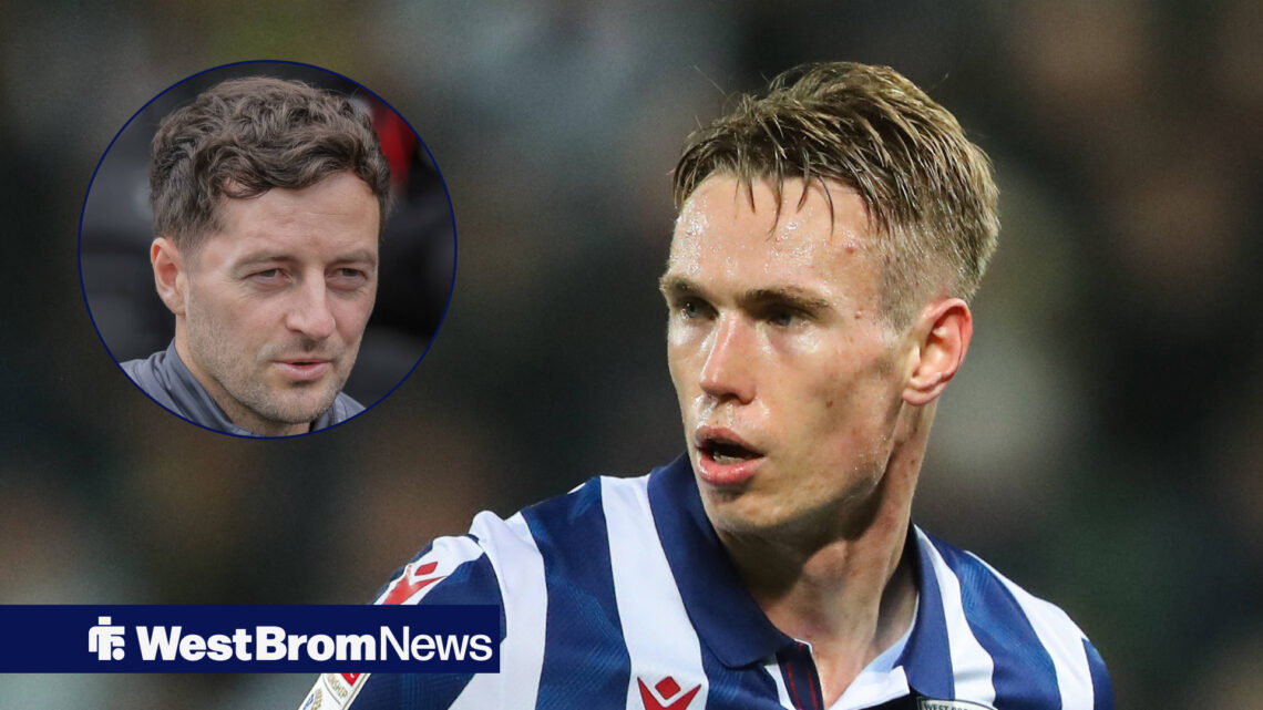 West Brom defender Torbjorn Heggem and Ryan Mason