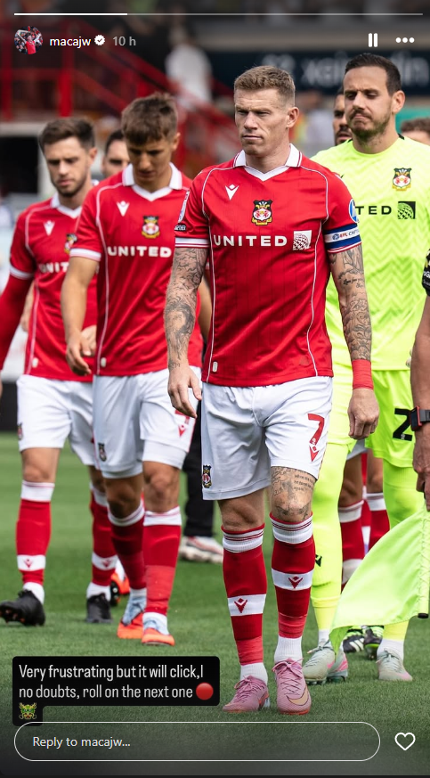 James McClean Instagram story.