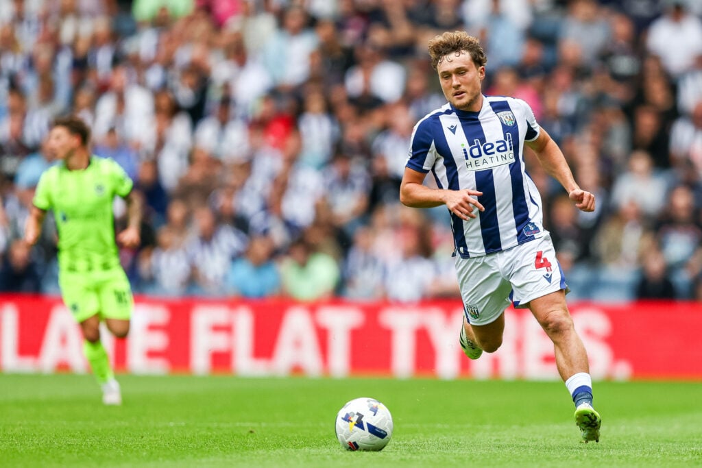 West Brom defender Callum Styles running with the ball