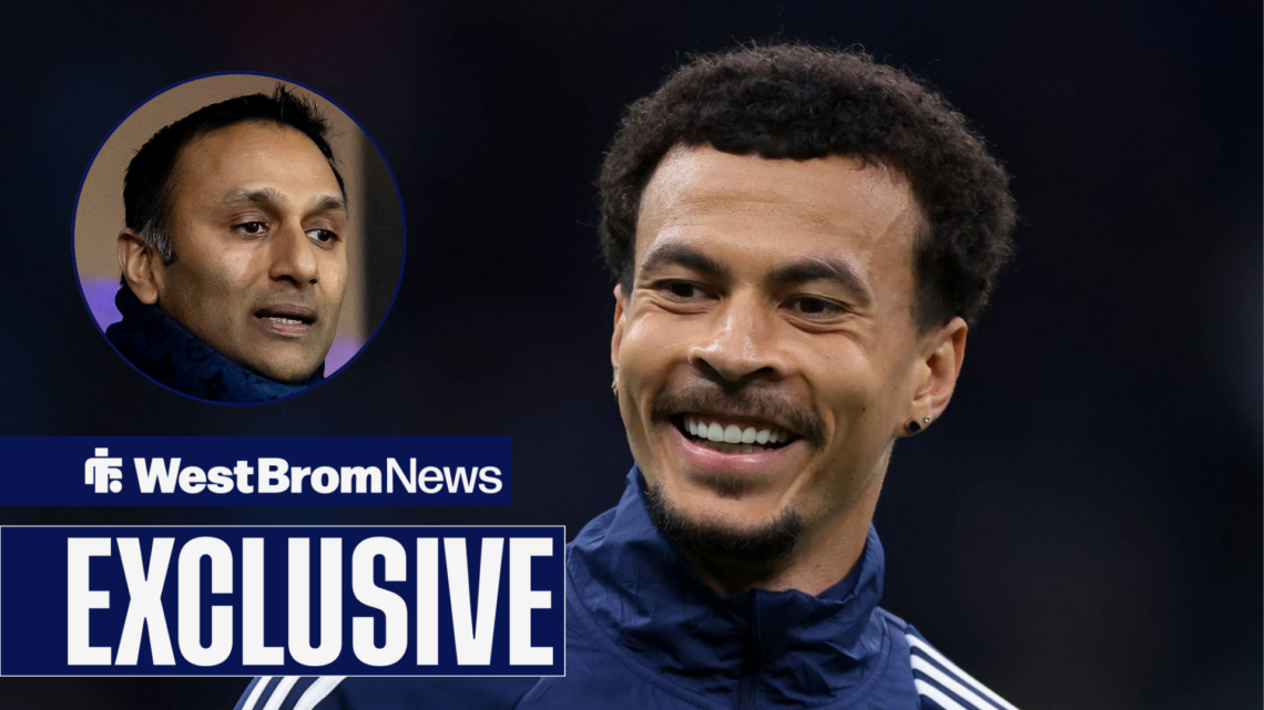 West Brom chairman Shilen Patel in circular inset and Dele Alli