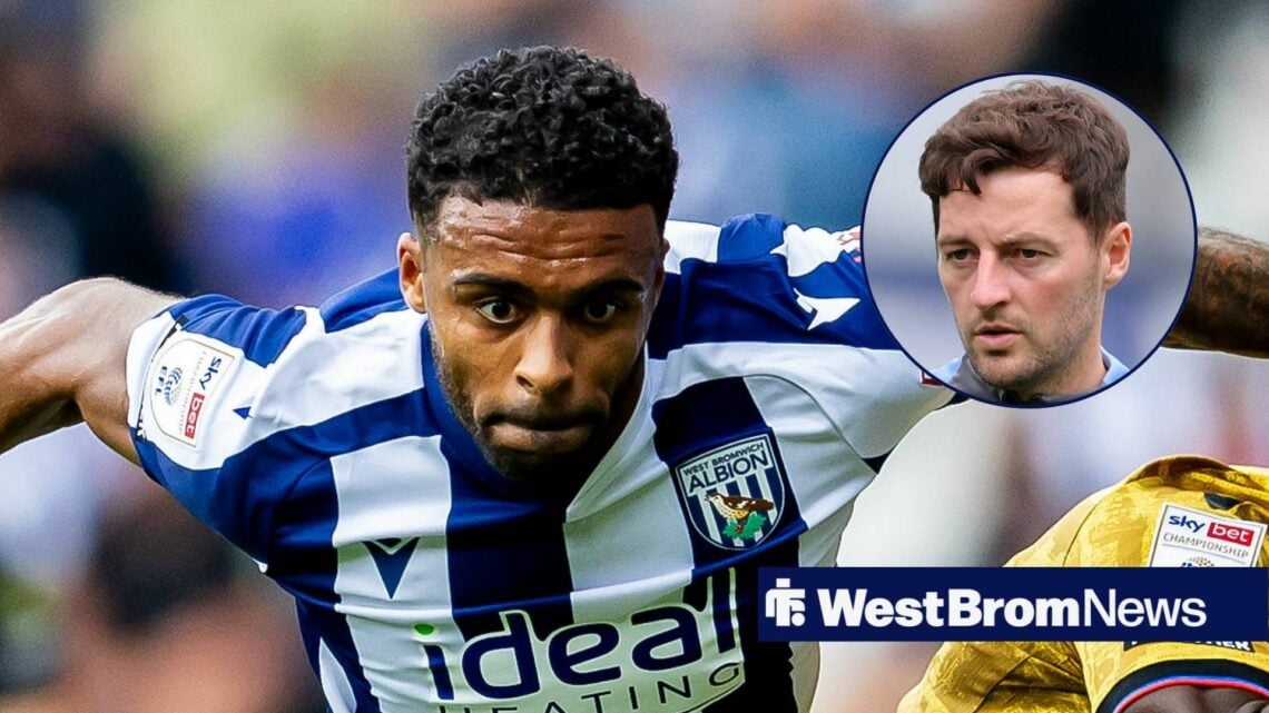 Ipswich Town defender Darnell Furlong in action for West Brom and Ryan Mason in circular inset