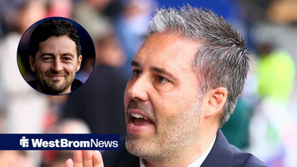 West Brom manager Ryan Mason in circular inset and Leicester City boss Marti Cifuentes