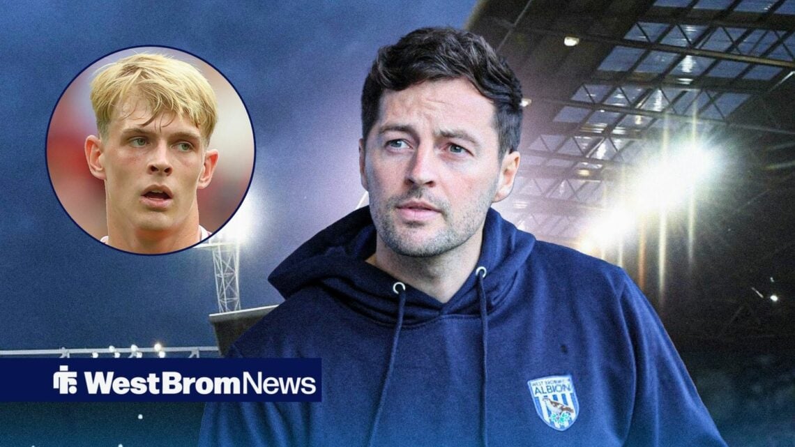 West Brom manager Ryan Mason and Toby Collyer in circular inset