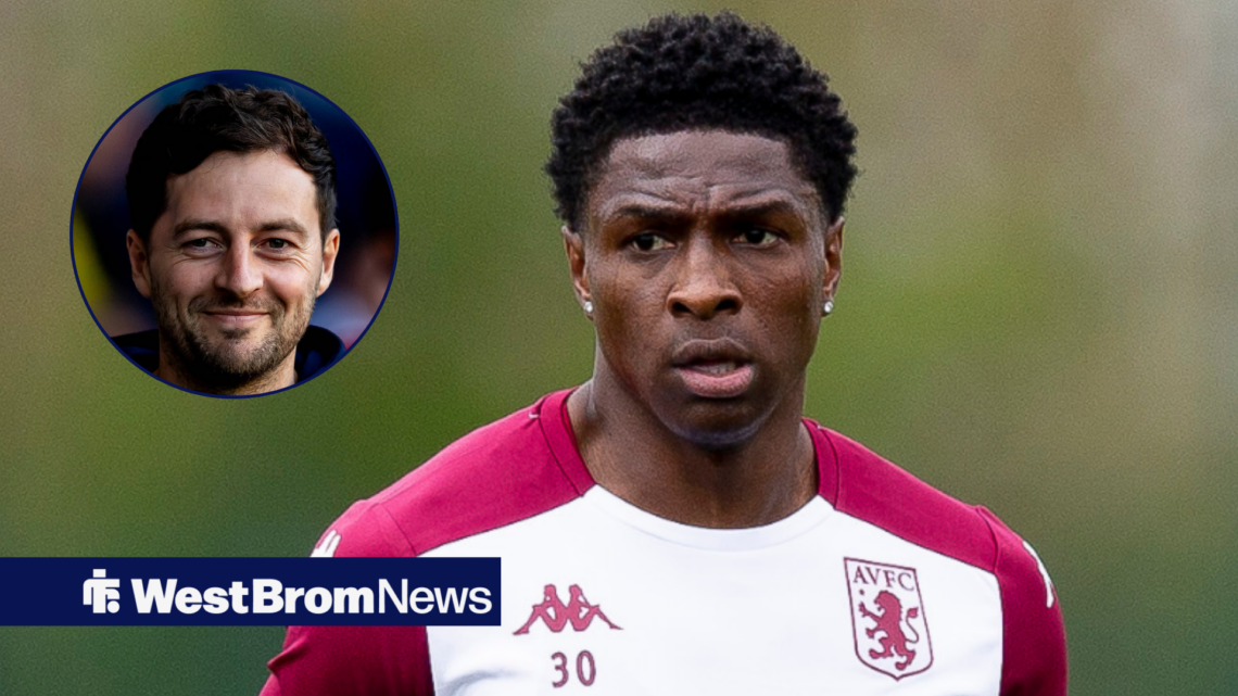 West Brom manager Ryan Mason in circular inset and former Aston Villa defender Kortney Hause
