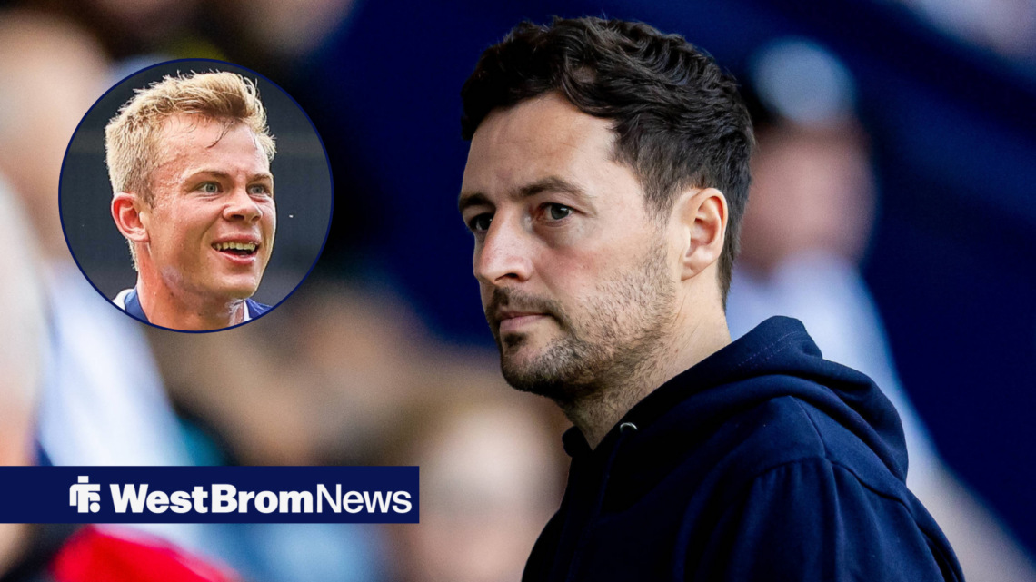 West Brom manager Ryan Mason and Aune Heggebo in circular inset