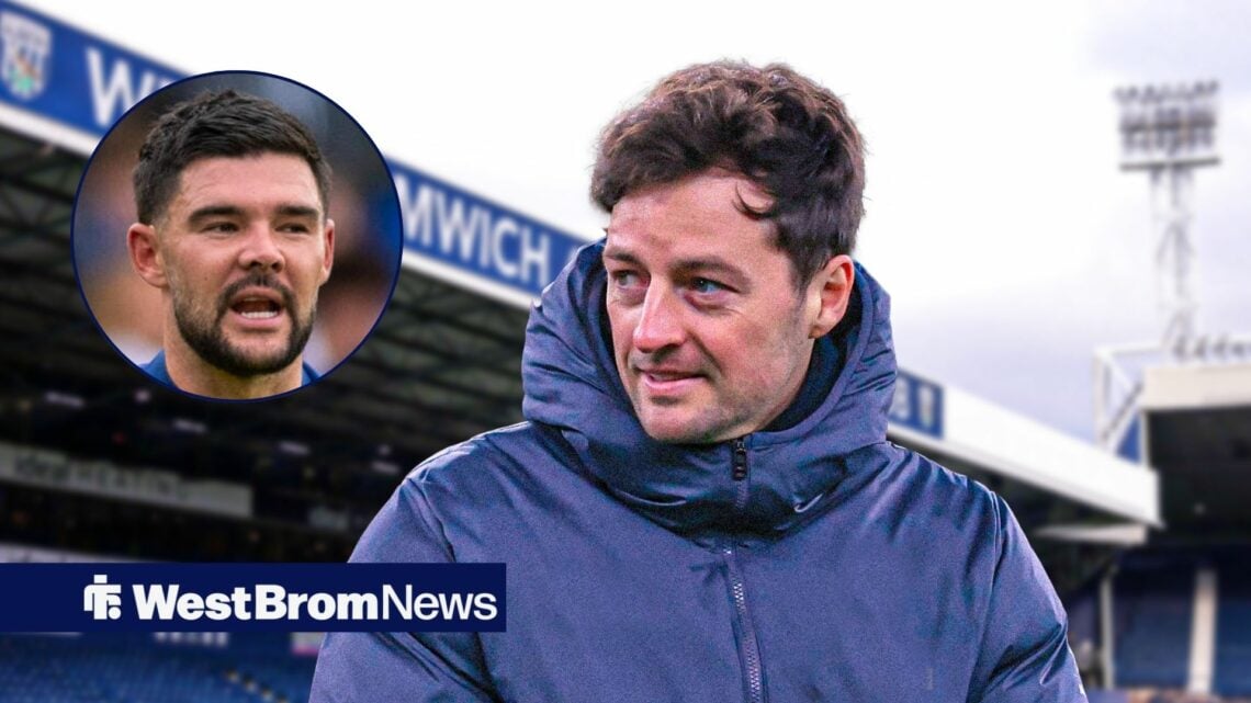 West Brom manager Ryan Mason and Alex Mowatt in circular inset