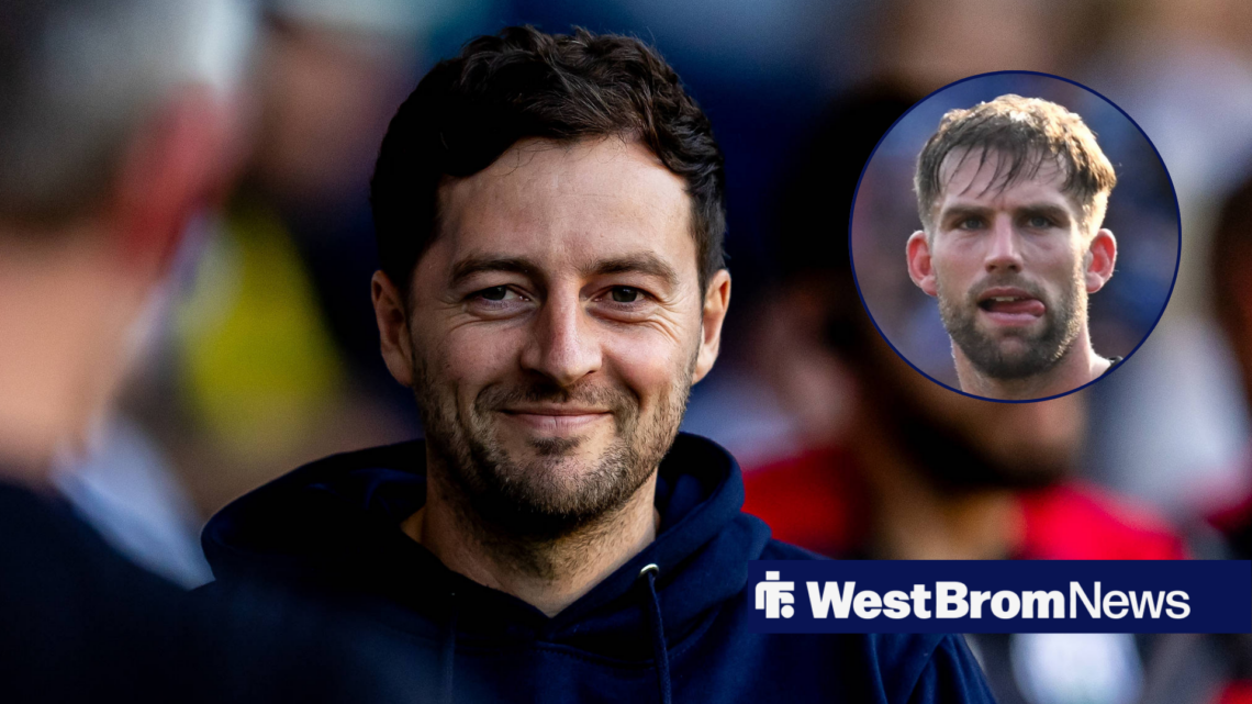 West Brom manager Ryan Mason and Charlie Taylor in circular inset