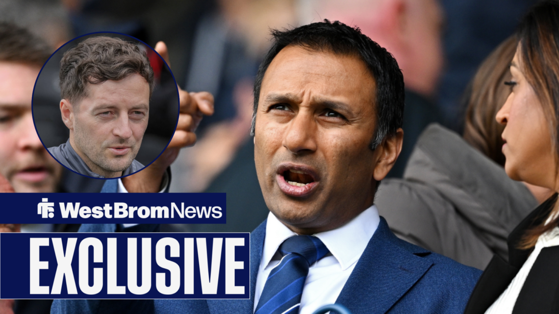 West Brom chairman Shilen Patel and Ryan Mason in circular inset