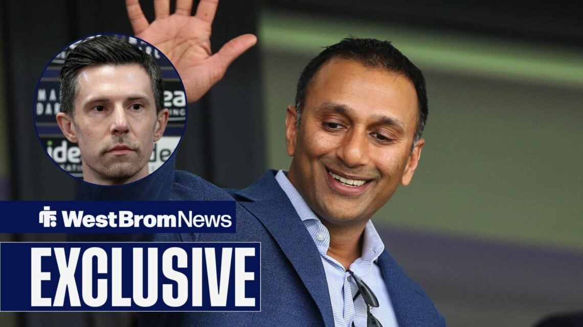 West Brom chairman Shilen Patel and Andrew Nestor in circular inset