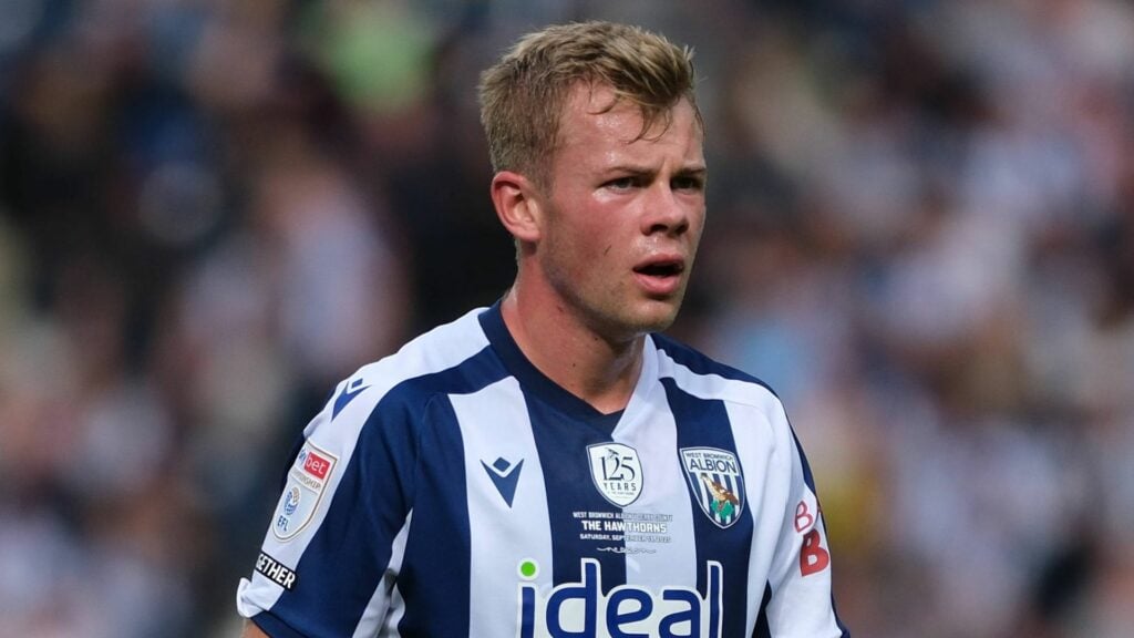 Aune Heggebo plays for West Brom against Derby at The Hawthorns.
