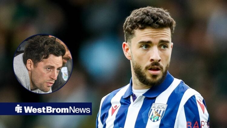 West Brom winger Mikey Johnston with Ryan Mason inset