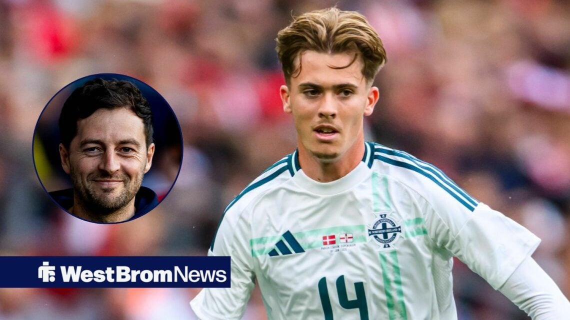 West Brom winger Isaac Price plays for Northern Ireland, with Ryan Mason smiling inset