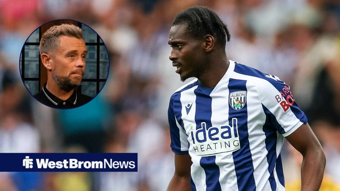 Ousmane Diakite in action for West Brom with Lee Hendrie in frame