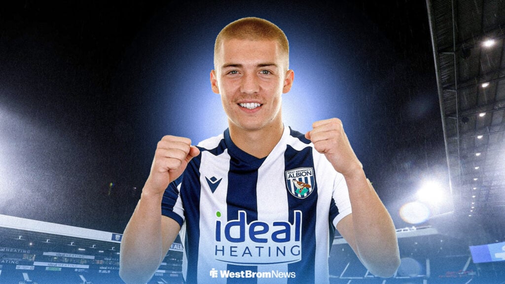 Alfie Gilchrist in West Brom home kit