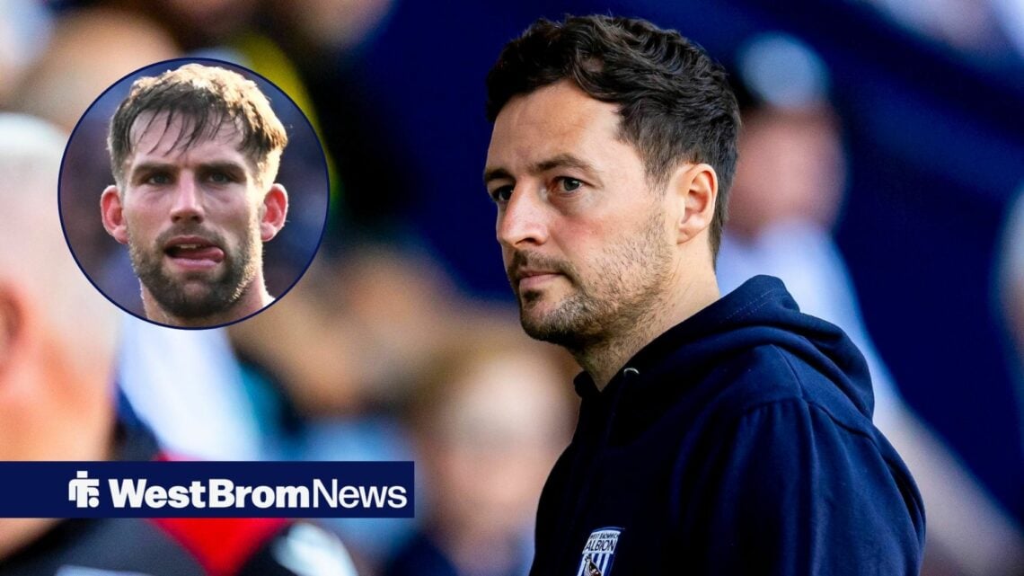 West Brom manager Ryan Mason and Charlie Taylor in circular inset