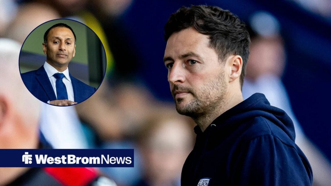 Ryan Mason looks towards a circular frame of Shilen Patel