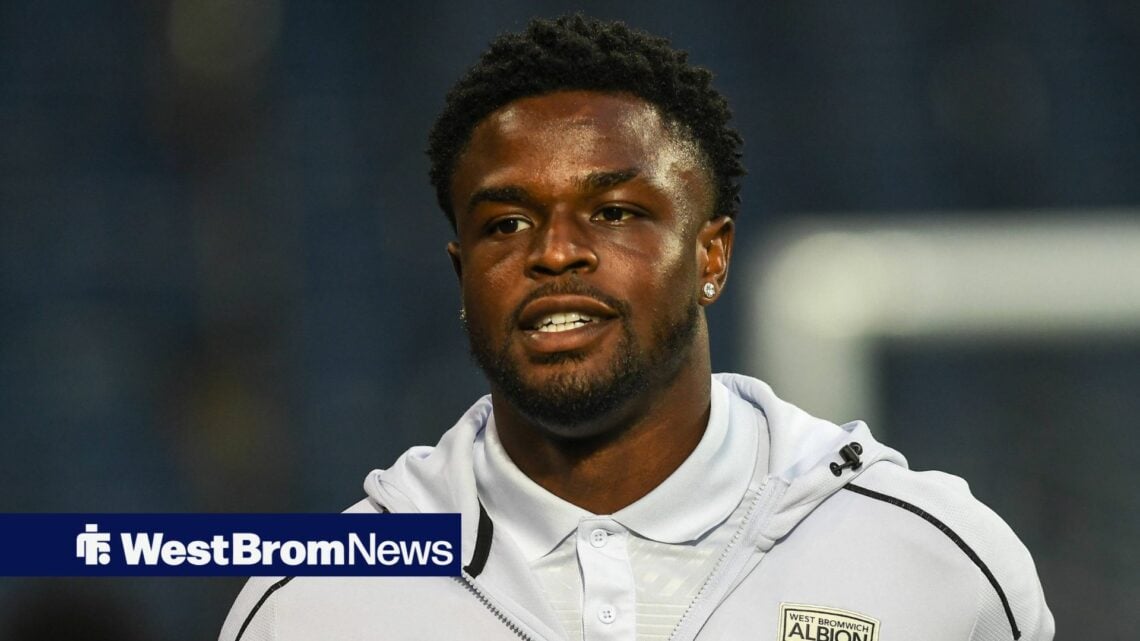 West Brom striker Josh Maja smiles