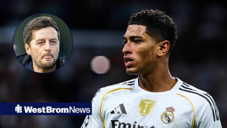 Jude Bellingham alongside a circle inset of Ryan Mason.