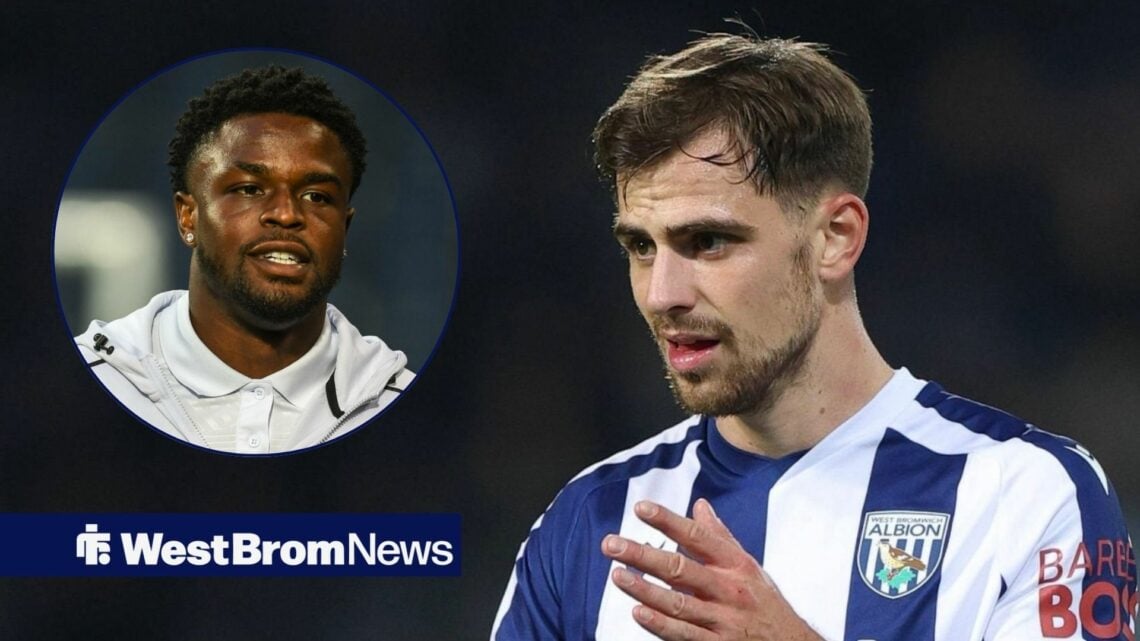 Jayson Molumby looking at Josh Maja.