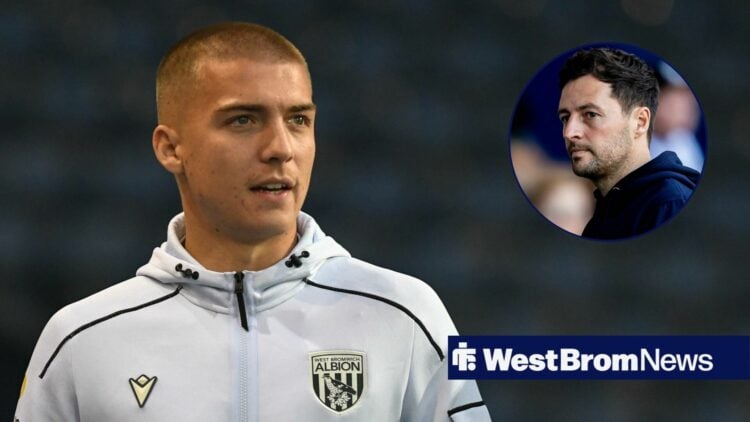 Alfie Gilchrist alongside a circle inset of Ryan Mason.